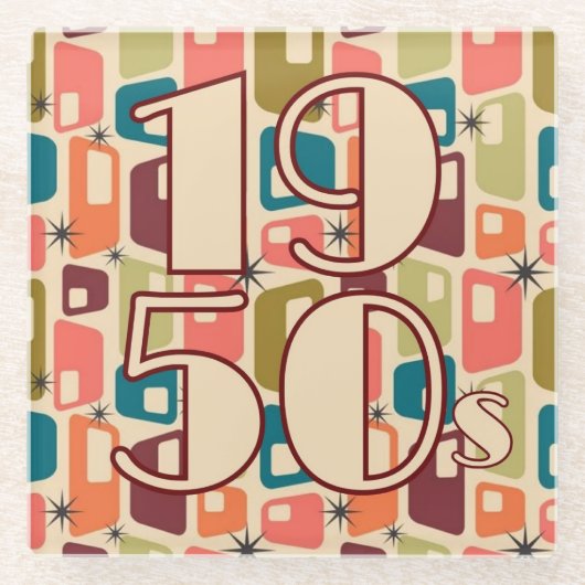 1950年代デザイン ガラスコースター (正面)