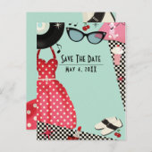 1950年代ドレスアップレトロヴィンテージ救日 案内ポストカード (正面/裏面)