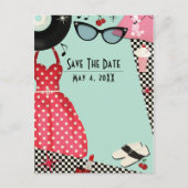 1950年代ドレスアップレトロヴィンテージ救日 案内ポストカード (正面)