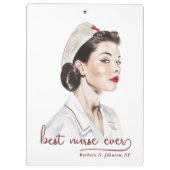 1950年代ナースレトロヴィンテージオールドスクールカスタム クリップボード (裏面)