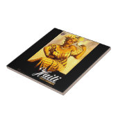 1950年代ハイチ·コーヒー タイル (側面)