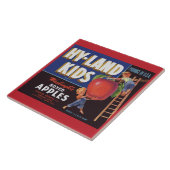 1950年代ハイランドキッズワシントンリンゴのラベル タイル (側面)