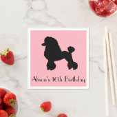 1950年代ピンクプードルスカートペーパーナプキン スタンダードカクテルナプキン (インサイチュ)