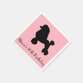 1950年代ピンクプードルスカートペーパーナプキン スタンダードカクテルナプキン (角)