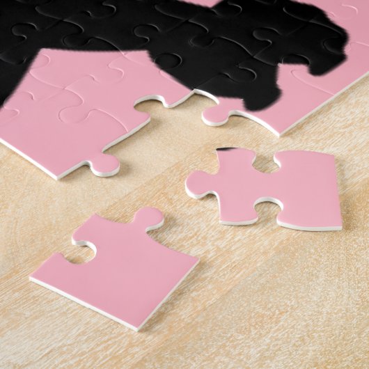 1950年代ピンクプードルスカート刺激を受けたパズル ジグソーパズル (側面)