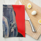 1950年代ブルーキャデラックグリル キッチンタオル (四つ折り)