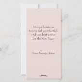 1950年代ポインセチアとプードルレディのクリスマスカスタムクリスマス シーズンカード (裏面)