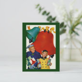 1950年代ママと娘のクリスマスショッピング シーズンポストカード (スタンド正面)