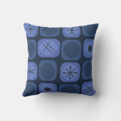 1950年代モダンアートソフトキューブネイビーブルー クッション (裏面)