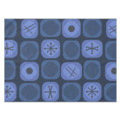 1950年代モダンアートソフトキューブネイビーブルー テーブルクロス (正面(横))