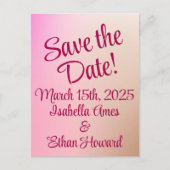 1950年代モルトショップカラーズウェディングRSVP ポストカード (正面)