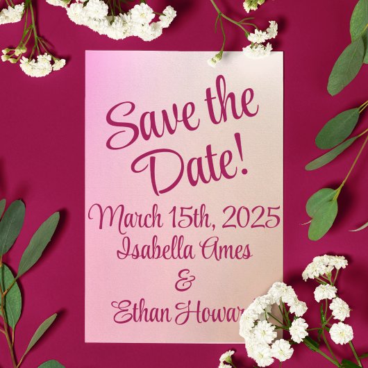 1950年代モルトショップカラーズウェディングRSVP ポストカード