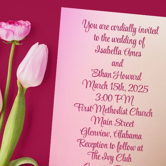 1950年代モルトショップカラーズ結婚ズ 招待状