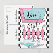 1950年代レトロな誕生日パーティー（どんな年齢でも） ポストカード (正面/裏面)