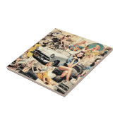 1950年代レトロガールズコラージュ タイル (側面)