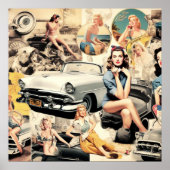 1950年代レトロガールズコラージュ ポスター (正面)