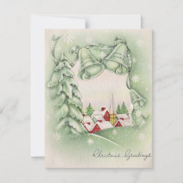 1950年代レトロクリスマスタウンベル シーズンカード