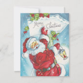 1950年代レトロヴィンテージクリスマスサンタ シーズンカード (正面)