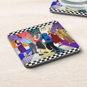 1950年代レトロ懐かしいカップル踊り コースター (左側)