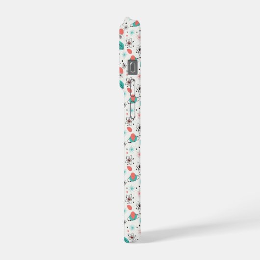 1950年代レトロ　アトミックスターバースト＆周回原子 iPhoneケース (左側面)
