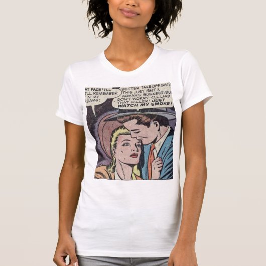 1950年代ロマンクラシックティック漫画 Tシャツ (正面)