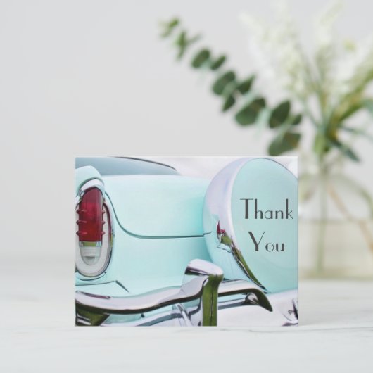 1950年代ヴィンテージカーレトロありがとう ポストカード (スタンド正面)