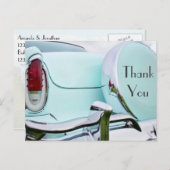 1950年代ヴィンテージカーレトロありがとう ポストカード (正面/裏面)