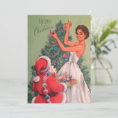 1950年代ヴィンテージクリスマスガール飾ズツリー シーズンカード