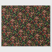 1950年代ヴィンテージクリスマスキャンディー包装紙 ラッピングペーパー (フラット)