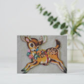 1950年代ヴィンテージクリスマストインデナー シーズンポストカード (スタンド正面)