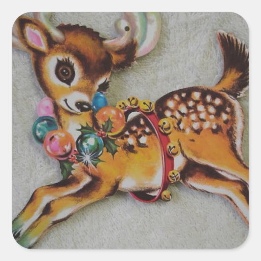 1950年代ヴィンテージクリスマストインデナー スクエアシール (正面)