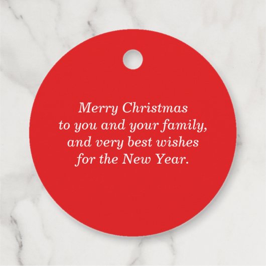 1950年代ヴィンテージレトロサンタクロースカスタムクリスマス フェイバータグ (裏面)