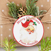 1950年代ヴィンテージレトロサンタクロースカスタムクリスマス フェイバータグ