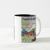 1950年代ヴィンテージロマンチック漫画 ツートーンマグカップ (正面右)