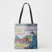1950年代ヴィンテージロマンチック漫画 トートバッグ (正面)