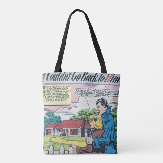 1950年代ヴィンテージロマンチック漫画 トートバッグ (裏面)