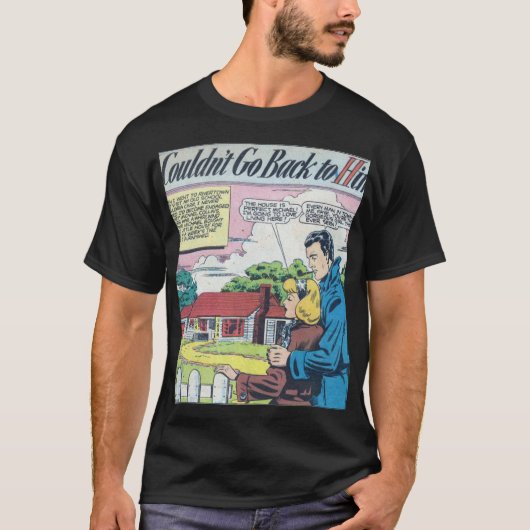 1950年代ヴィンテージロマンチック漫画 Tシャツ (正面)