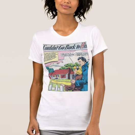 1950年代ヴィンテージロマンチック漫画 Tシャツ (正面)