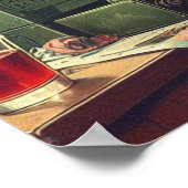 1950年代ヴィンテージ女性イラストレーション ポスター (角)