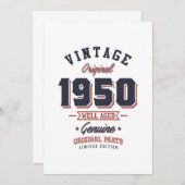 1950年代ヴィンテージ 誕生日プレゼント 招待状 (正面/裏面)