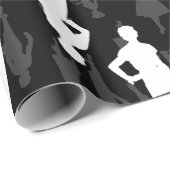 1950年代半ばの黒いシルエットヴィンテージ女性 ラッピングペーパー (ロールコーナー)