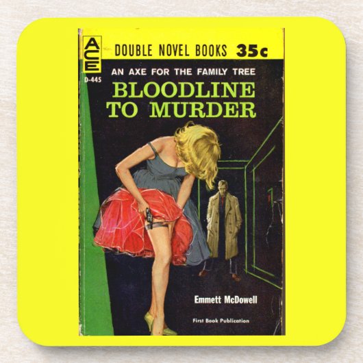 1950年代半ば殺人パルプのカバー コースター (正面)
