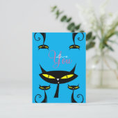 1950年代半モダンばの原爆ブラックキャット ポストカード (スタンド正面)