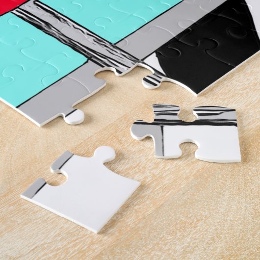 1950年代夫婦がダイナーで手をつなぐ   ジグソーパズル (側面)