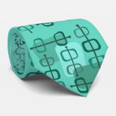 1950年代抽象芸術アートホローロックズターコイズ ネクタイ (ロール)