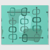 1950年代抽象芸術アートホローロックズターコイズ ラッピングペーパー (フラット)