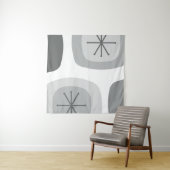 1950年代抽象芸術アートライトグレー タペストリー (インサイチュ(横))