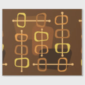 1950年代抽象芸術アート中空ロックスブラウン ラッピングペーパー (フラット)