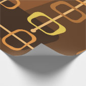 1950年代抽象芸術アート中空ロックスブラウン ラッピングペーパー (角)