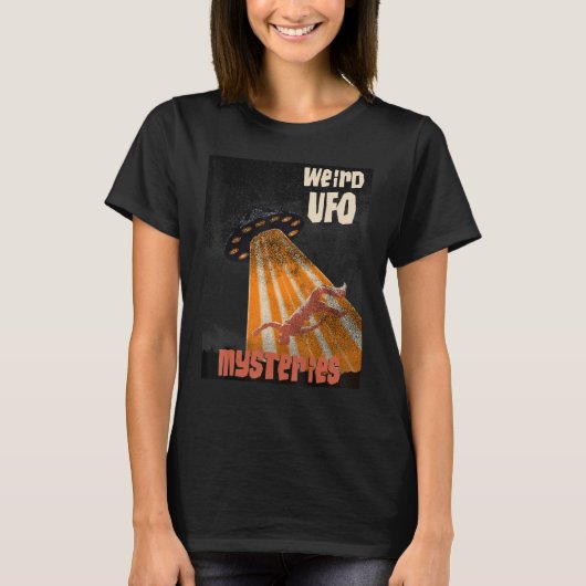 1950年代空飛ぶ円盤 UFO 侵略 SF Tシャツ (正面)